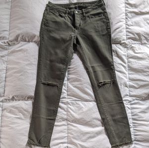 COPY - Universal Thread mid rise jegging jeans in army green. Size 6/28R